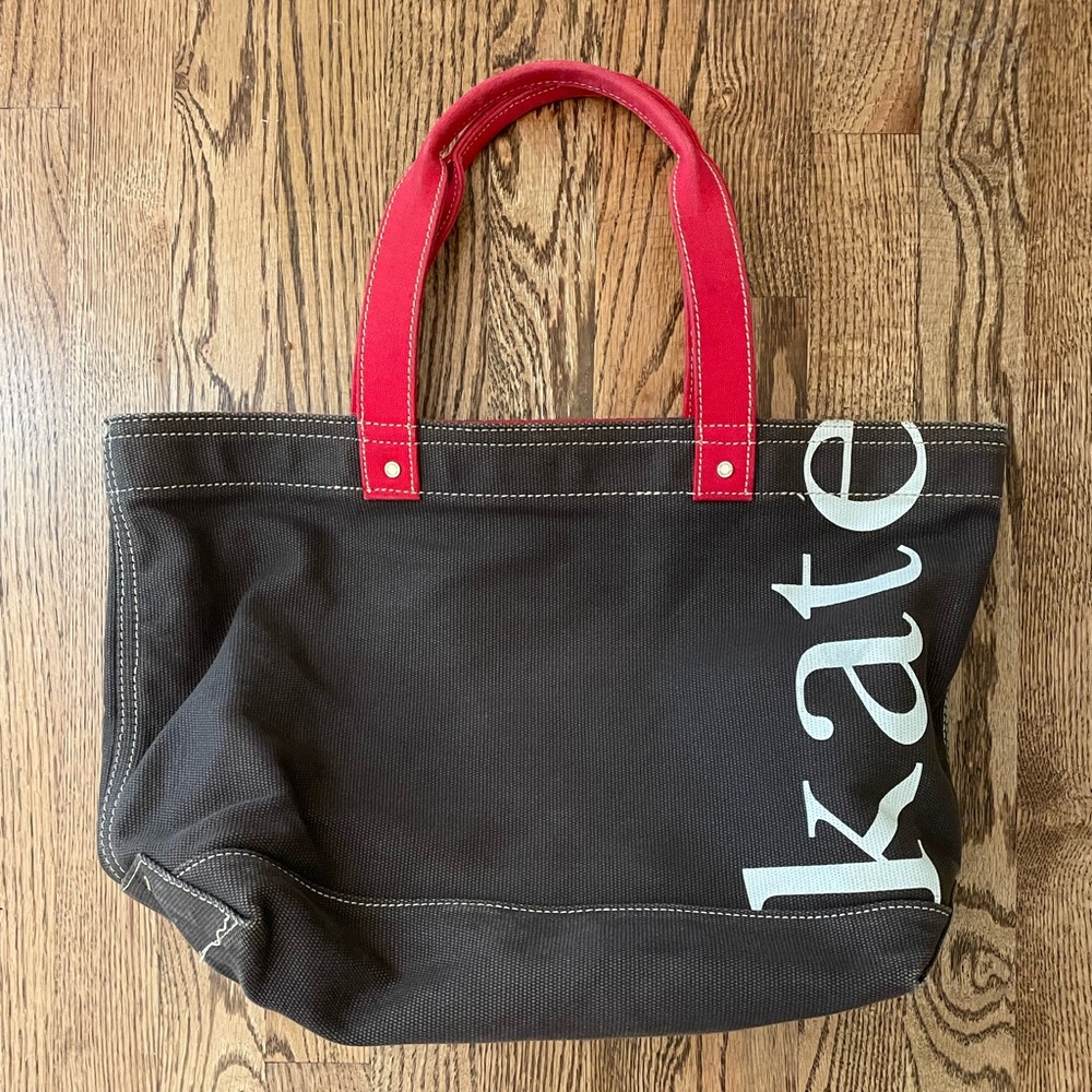 Kate Spade brown and red tote bag